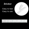 100pcs Disposable Eyebrow Ruler Sticker for Permanent Makeup Microblading Eyebrow Stencil Tattoo PMU Brow Shaping Measuring Tools