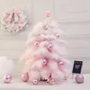 LEDピンククリスマスツリーの装飾4560cmフェザークリスマスツリーロマンチックな年ナビダッドキッズギフトホームパーティーオフィスモール装飾201027
