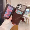 مصمم أزياء الحالات الهاتفية لـ iPhone 15 15Pro 14 14pro 14plus 13 13pro 12 12pro 11 11 Pro Max XS XSMax 8plus Leather Card Cover Pocket Luxury Wover