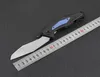 High Quality 0427 Flipper Knife 9Cr18Mov Satin Blade G10 Handle Ball Bearing Folding Knives With Retail Paper Box