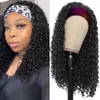 Bandeau Perruque Kinky Curly Full Machine hair Made Perruques Perruques Cheveux Synthétiques Pour Les Femmes Noires Cheveux Bouclés Perruque Quotidienne Avec Bandeau