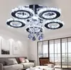 Moderne Plafondlampen LED 5 Ring Crystal Circle Ring Plafondlamp LED Kroonluchter Lampen Slaapkamer Lichte Aisle Light Corridor Light