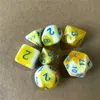 7PCSSet Polyhedral Game Dice Dice Dice i Dragons Table Board Roll Gry Kolorowe akrylowe kości