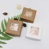 Fold Kraft Paper Box False Eyelashes Soap Packaging Containers Jewelry Ring Organizer Diy Manual Personality Transparent Window 1xy D2