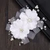 Headpieces mesh headdress white flower hair ornament wedding dress accessories bride accessories