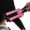 FreeShipping волос Curling Iron Ceramic Тройной Профессиональный тройной трубы бигуди ролл яйцо для укладки волос Средства для волос Styler Wand бигуди Утюги