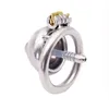 NXY Chastity Device 40mm 45mm 50mm 304 Stainless Steel Male Super Small Short Cock Cage with Stealth Lock Ring Sex Toys for Men1221