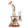 Hookahs Glass bongs Bee Style Beaker Bong With Bowl 9/7 inch 18.8mm/14.5mm Female joint 5mm Thick GID15-16