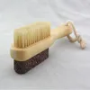 Brosse à poils en pierre volcanique naturelle Brosse en pierre volcanique double face Bain de pieds et bain de pieds Brosse exfoliante