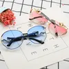 Luxus – Fox Head Frame Damenmode-Sonnenbrille, Designer-Sonnenbrille, Markenbrille, Goldrahmen, klassische Damen-Persönlichkeits-Sonnenbrille