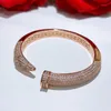 Celebrities screw Full drill nails Bracelet Gold Bracelets Women Bangles Punk for Best gift luxurious Superior quality jewelry