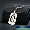 26 English Initial Letters A-Z Stainless Steel Alphabet Key Chain Ring Keychains Car Wallet Handbags Pendant Decor Accessories