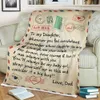 To My Daughter Personalized Letter Blanket 3D Printed Soft Quilts Airmail Cozy Winter Throw Bed Children Blanket Dropshipping 201113