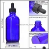 Storage Bottles & Jars Home Organization Housekee Garden 6Pcs 120Ml 4 Oz Glass Dropper Bottle Cobalt Blue W/ Eye For Essential Oils Lab Cosm