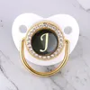 0-12 Months Bling Baby Pacifier 26 Initials Letter M Newborn Infant Soother Chupete Sucette Dummy Nipples For Baby Shower Gift1