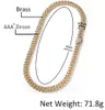 Collier de chaîne de liaison à forfait diamant de 10 mm 14k plaqués en or blanc plaqué 2 lignes bijoux de zircone cubique 16inch-24inch chaîne cubaine281c