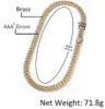 Naszyjnik łańcucha łącza 10 mm Diamond Link 14k biały złoto 2 rzędowy lodowiec biżuteria z cyrkonią sześcienną 16 cali 24 cala łańcucha kubańska 3621265