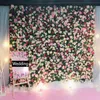 10 PCS 40x60 cm Artificial Silk Flower Wall Elegant Wedding Backdrop Decorations Flowers Panel Props Supplies