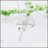 Pendant Necklaces & Pendants Jewelry 925 Sterling Sier Heart Key Necklace Drop Delivery 2021 Ji4Ps