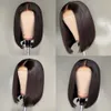 Meatu 2x6 Bob Dantel Frontal Peruk Brezilyalı Bakire Saç Düz Dantel Frontal İnsan Saç Peruk İsviçre Dantel Frontal Peruk Ön Kopardı
