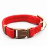 Pet Dog Collar Classic Solid Basic Polyester Nylon Dog Collar With Quick Snap Buckle Valfri krage Pull Rope5379823