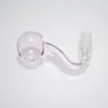 14mm Male Joint Handmade Glass Oil Burner Pipe Colorful Thickness Glass Bent Bowl for Smoking Hookh rig water bubbler bong adapter Accessories Wholesale