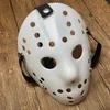 100pcs Halloween vit porösa män Mask Jason Voorhees Freddy Horror Movie Hockey Skrämmande masker för Party Women Masquerade Kostymer