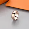 Designer Ring Mens Band Rings 2021 Luxury Jewelry Women Titanium Steel Alloy Goldplated Craft Gold Silver Rose Fade Never All1441781