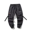 Chaifenko Hip Hop Calças de Carga Homens Moda Harajuku Harem Pant Streetwear Juntos Casuais Multi-Pocket Ribbons Tie Pants Pant 201110