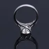 Transgems 2 CT CT 8mm 약혼 웨딩 Moissanite Ring Lab 성장 여성을위한 여성용 다이아몬드 반지