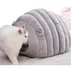 Lit de chat pliable Pet hiver peluche maison de chat pour chiens d'intérieur tapis de chenil petit chien chaud grotte sac de couchage produits 201223