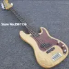 E-Gitarre 5 Saiten Precision P Bass grauer Korpus in natürlicher Farbe