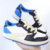 Spädbarn sneaker OG Bred Military Blue TS Royal Dark Mocha Tropical Paint Drip S Baby Reverse Mochas 1 Mid GS J I Infant4396683