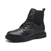 Hot Sale-2020 High-Top Boots Nieuwe Casual Solid Color 3.5cm Ronde Laarzen Martin Laarzen Mode Trend Ontwerp Hoge Kwaliteit All-match Shoes