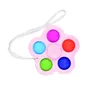 Toy Push Bubble Silicone Peastip Клавиша нажатия цепь сети сенсорное мяч Детский кольцо декомпрессия Toys1596131
