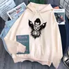 Mode Anime Death Note Imprimer Hoodies Homme Sweat Anime Cartoon Harajuku Vintage Sweats À Capuche Mâle Lâche Streetwear H1227