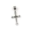 Cross Religion Charm Pendants For Jewelry Making Bracelet Necklace DIY Accessories 19.5x50mm Antique silver 100Pcs A-492a