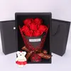 7バラの石鹸の花のギフトボックス小さなブーケバレンタインデーイベントギフトクリスマスプレゼントプレゼントかわいい装飾花VTKY2164
