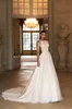 Luxury Beading A Line Wedding Dresse Jewel Neck Full Beads Zipper Back Tassel Bridal Gowns Sweep Train Wedding vestidos de novia