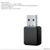 무선 블루투스 송신기 V5.0 USB 수신기 어댑터 음악 스피커 3.5mm AUX 마이크로폰 자동차 스테레오 오디오 어댑터 KN318
