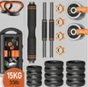 Adjustable Dumbbell Set Kettlebell Muscle Exercise Barbell Weight Lifting Gym Fitness Equipment Online shopping three options