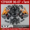 Fairings + Tank for Yamaha YZF600R Thundercat YZF 600R 600 R 96 97 98 99 00 01 02 07 Body 86no.97 YZF-600R 1996 2003 2004 2005 2005 2005 2007 YZF600-R 96-07