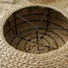 Tatami handgefertigtes Weave natürlicher Stroh runden Fenster Stuhl Kissen Pad Sitzen Mattenmeditation Home Decor Y200103