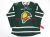 STITCHED CUSTOM JOHN CARLSON OHL LONDON KNIGHTS GREEN CCM HOCKEY JERSEY ADD ANY NAME NUMBER MENS KIDS JERSEY XS-5XL