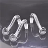 Tubo de queimador de óleo de vidro pyrex com junta transparente macho de 10mm mini tubo grosso borbulhador para bongs de água
