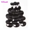 URmeili Body Wave-bundels met sluiting Raw Virgin Indian Hair 3 bundels met vetersluiting Remy Virgin Hair Weave 3 bundels en Clo5509266