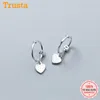 Pendientes de plata de ley 925 sólida para mujer, a la moda, con forma de corazón/estrella, Clip pequeño para oreja, regalo de joyería para chicas adolescentes