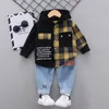 Nuovi vestiti per bambini bel vestito di jeans 1 2 3 4 anni bambino ragazzo ragazza autunno moda 2 pezzi denim ragazzo giacca + pantaloni LJ200916