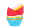 Sile Muffin Cupcake Moulds 7cm كعكة ملونة كوب القالب العلبة صانع الخبز الخبز Sqcrdu Sports2010