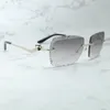 Diamentowe okulary przeciwsłoneczne vintage pantera bez krawędzi okulary przeciwsłoneczne projektant Carter Shades Męs
